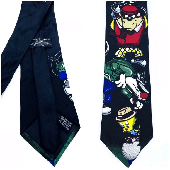LOONEY TUNES MANIA Warner Bros. Golf tie Taz 4x57 - Picture 2 of 6